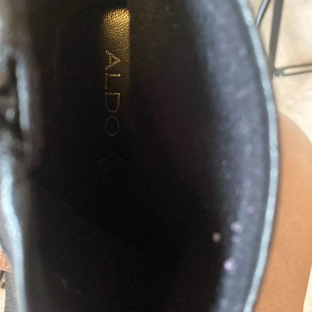 ALDO WOMEN’S DROUILLARD-96 Black Wedge Ankle Boots Size 39B